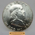 1963 Franklin Half Dollar, 90% Silver, AU - #C57327NQ