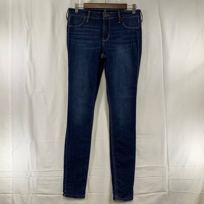 Hollister Jean Legging Womens 9L W29 L30 Dark Wash Mid-Rise Advanced Stretch