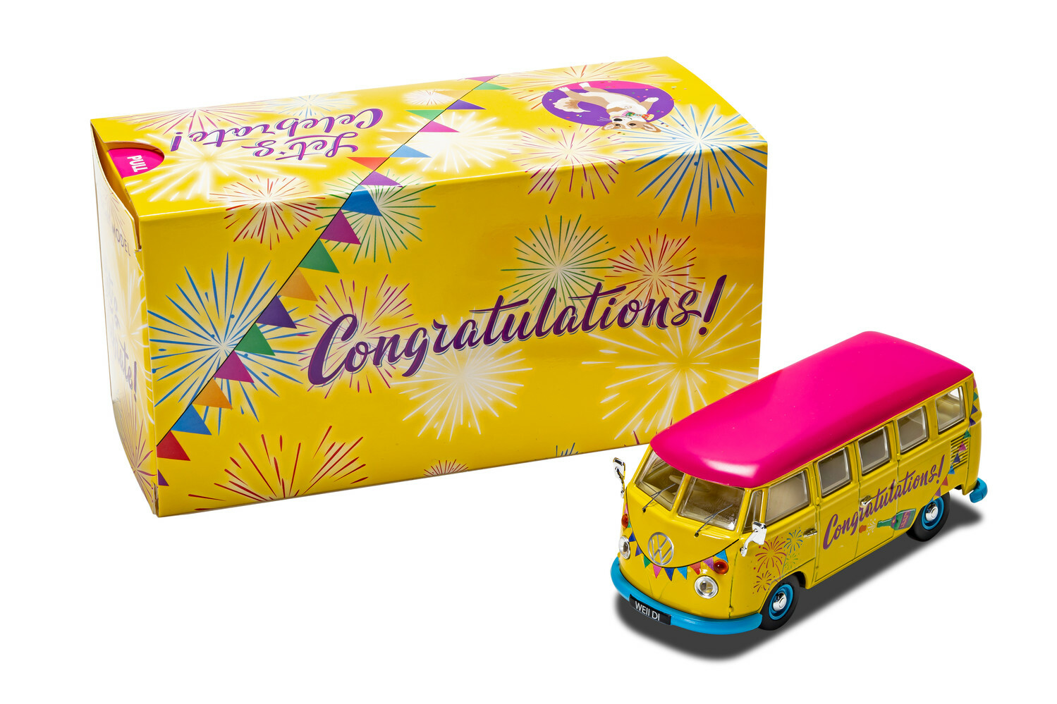 CORGI VW CAMPERVAN LET'S CELEBRATE CONGRATULATIONS CC02736