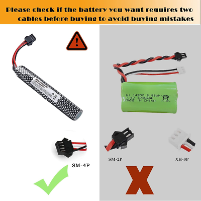 SM-4P Ladegerät Für RC Auto & Boot - USB Ladekabel 7,4V Li-Ion Akku 2er Pack