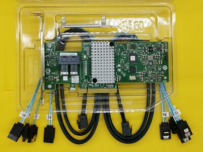 LSI 9340-8i IBM 46C9115 M1215 12GB RAID0.1.10.8 PORTS raid + 2pcs 8643 to 4 SATA