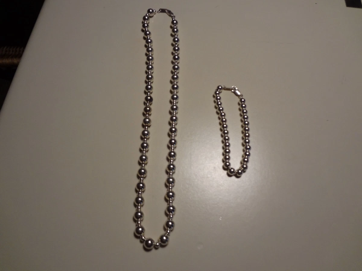 Silver beaded choker sale