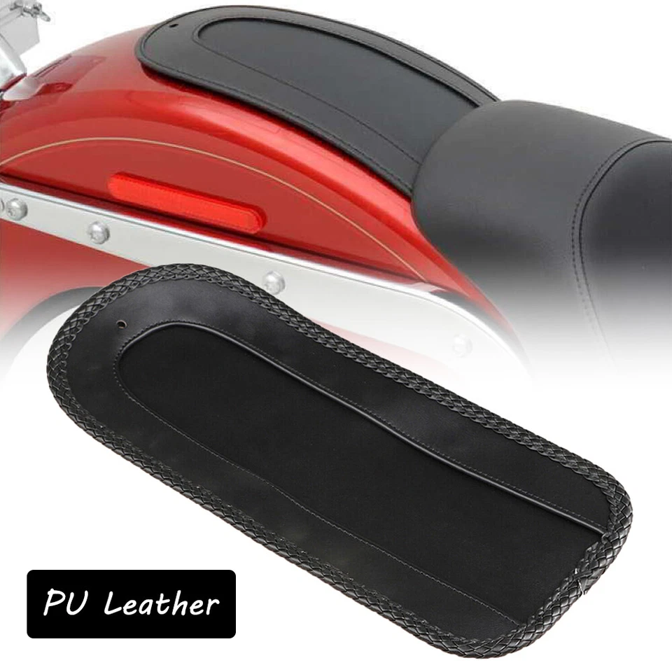 Leather Rear Fender Bib Solo Seat For Harley Fatboy FLSTF Heritage Softail FLSTC Foto 2 de 4