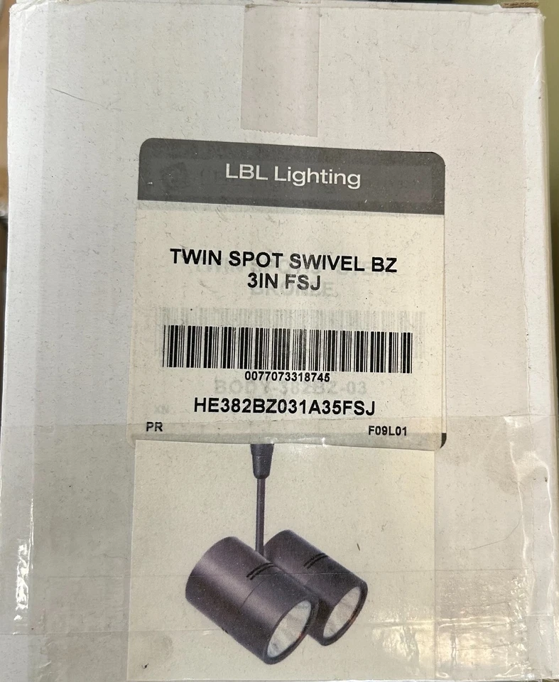 Cabezal giratorio de doble punto LBL Lighting HE382 FSJ Fusion Jack Foto 2 de 4
