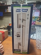 Schlage Century Satin Nickel Door Handleset Grip with Latitude Door Handle