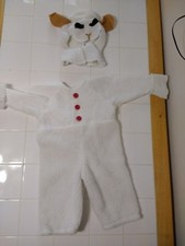 Disfraz de cordero hecho a mano blanco de 3 años disfraz para niños pequeños disfraces juego de ovejas de colección