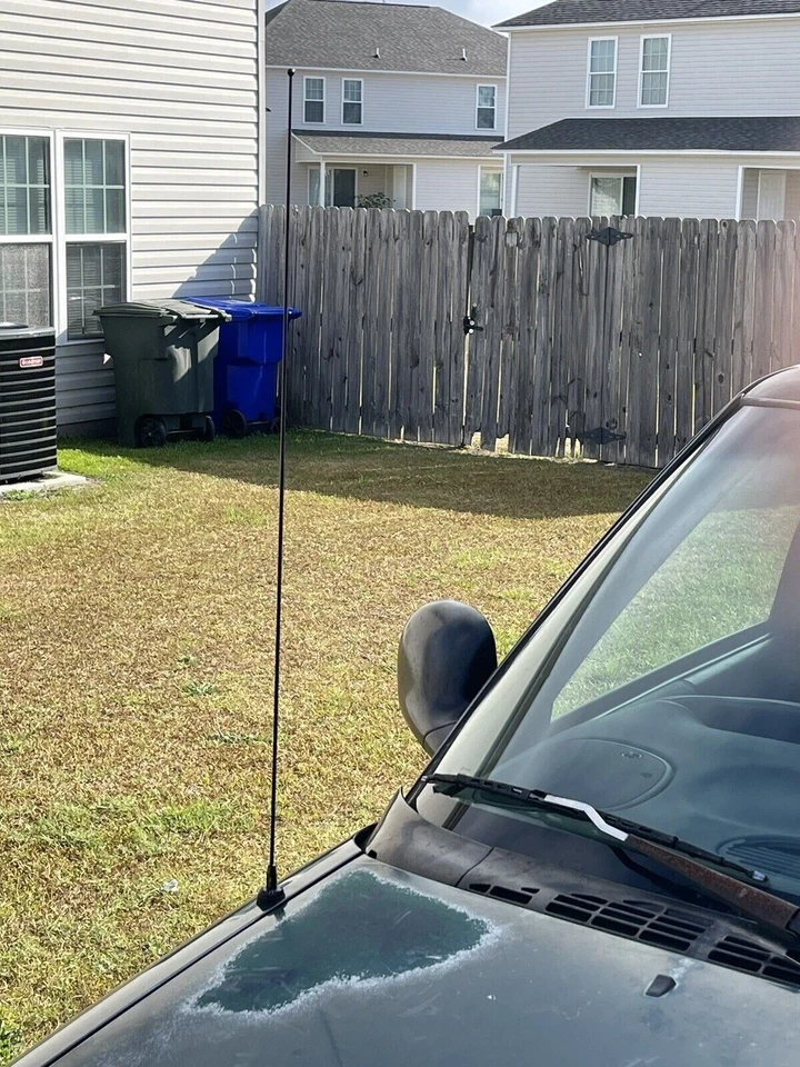 Mástil de antena de acero inoxidable negro de 31 pulgadas radio AM/FM para Chevrolet Blazer 1992-2005 Foto 3 de 4