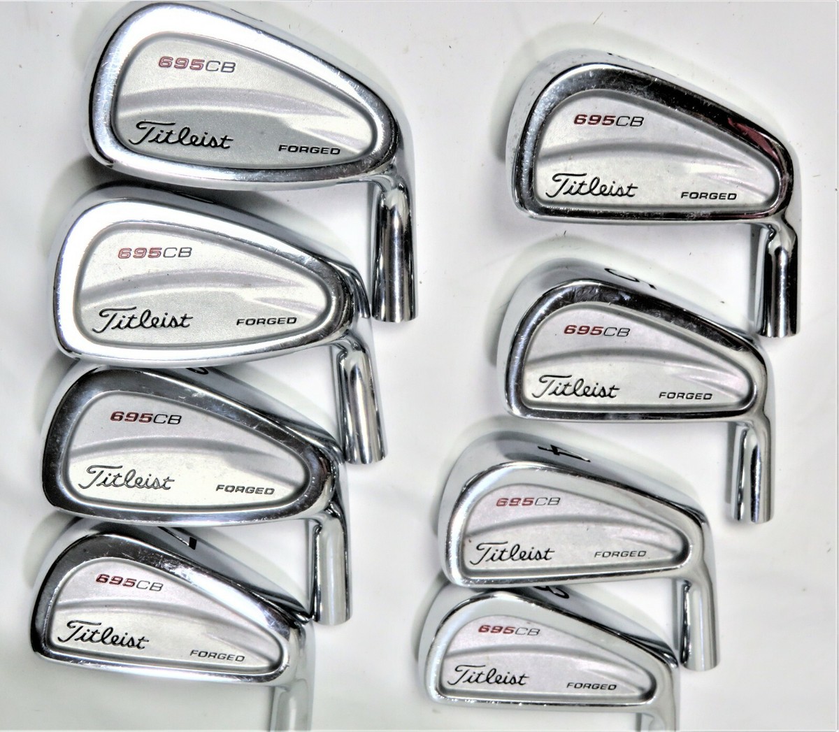 Very Nice Titleist 695CB Forged 8pc Head Only IRONS SET GOLF Very Nice Titleist 695CB Forged 8pc Head Only IRONS SET GOLF