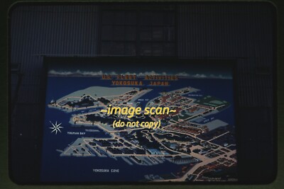Navy Fleet Activities Map Sign at Yokosuka, Japan in 1954