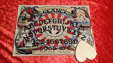 Ouija Board Bizarre Magic Fortune Telling laminated sheet + Planchette