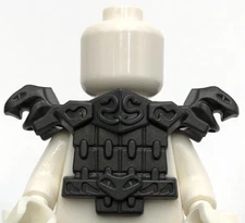 Lego New Pearl Dark Gray Minifigure Armor Breastplate w/ Snakes on Collar Part