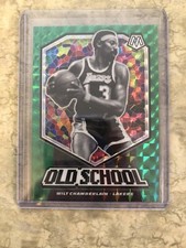 Wilt Chamberlain 2019-20 Panini Mosaic Green Prizm Old School #18 LA Lakers