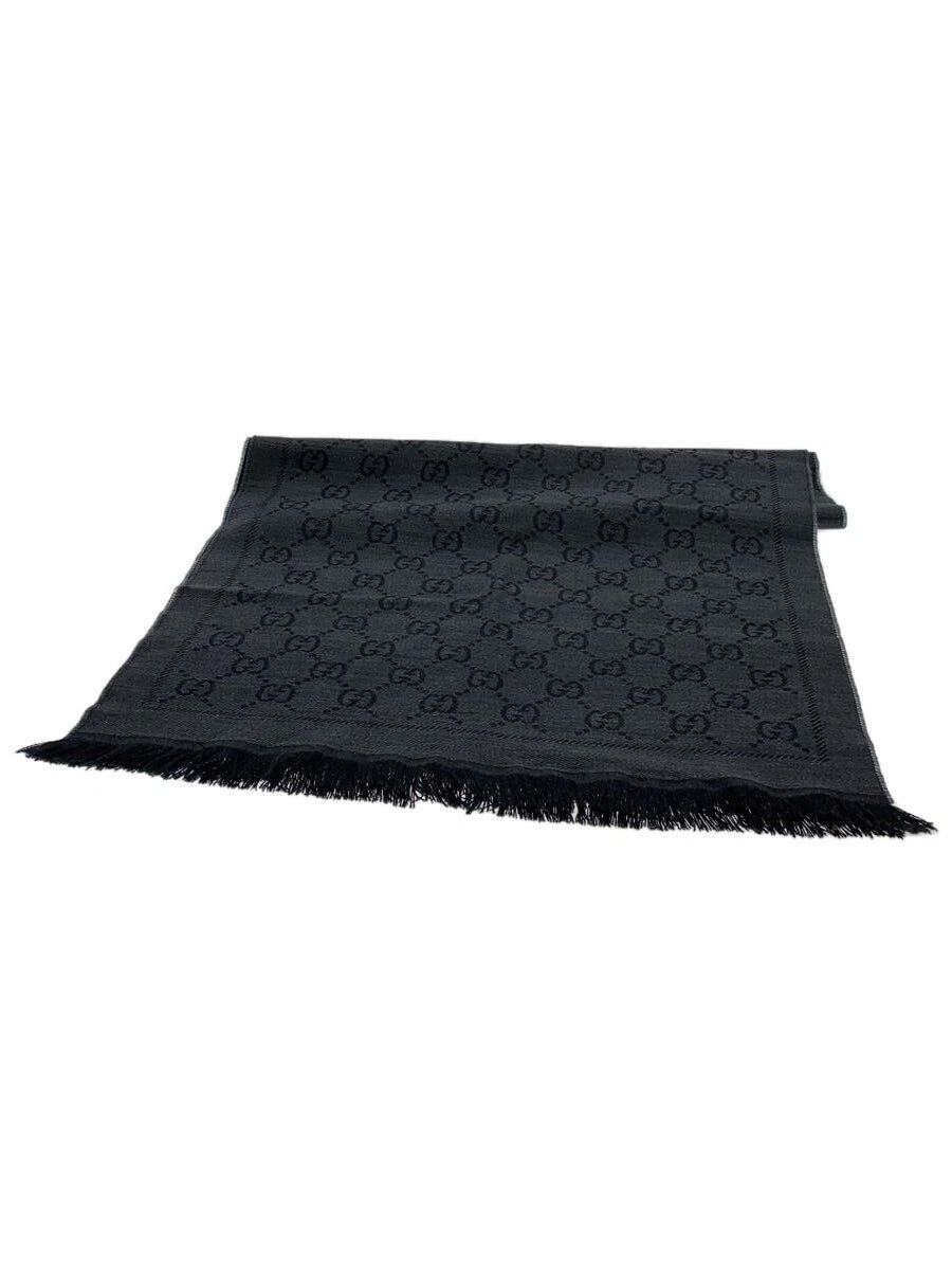 Foulard femme GUCCI 3G200 GG Supreme franges laine gris 133483 occasion