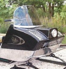 Windshield - Arctic Cat 1968-69 Panther / Cougar  0116-033 Clear/Chrome trim