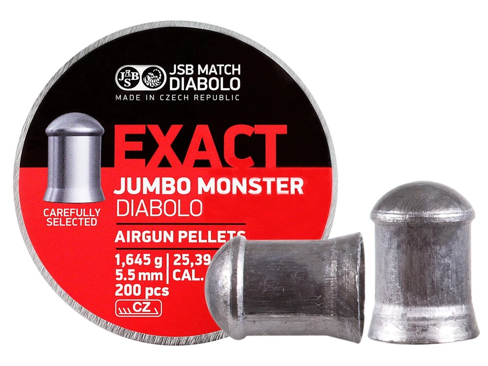 JSB Match Diabolo Exact Jumbo Monster .22 Cal 25.39 Grains Domed 200ct