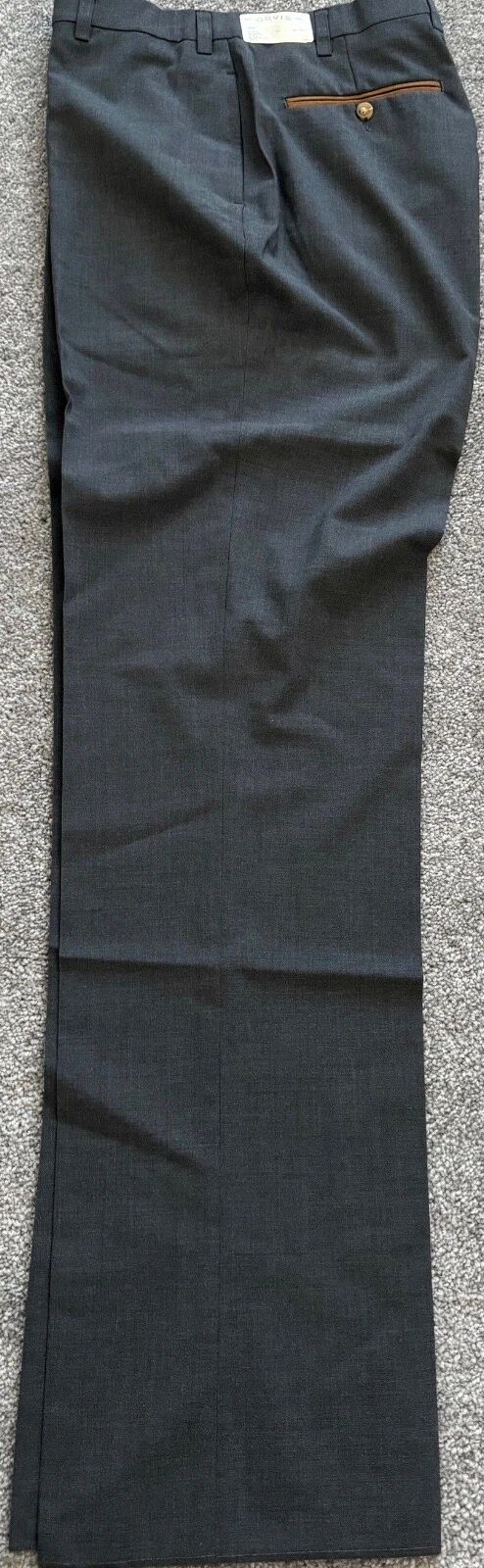 Rare Orvis ! LEATHER Trimmed Slacks (unhemmed)