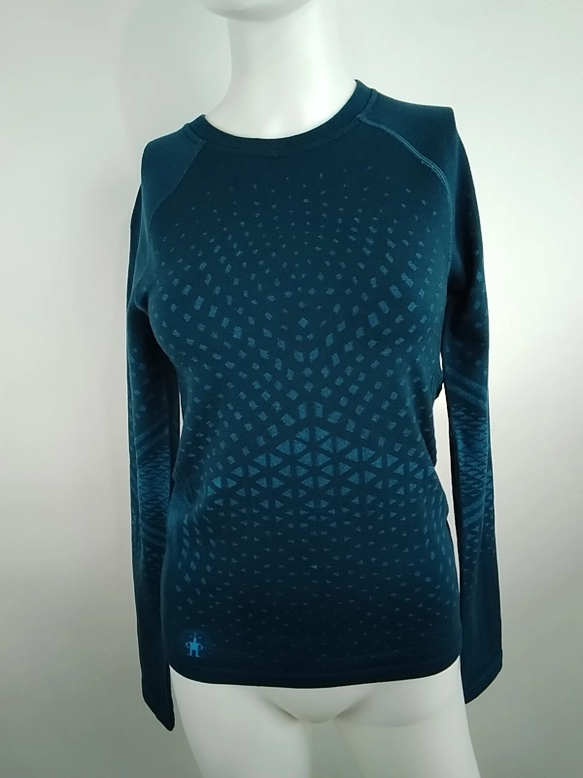 SmartWool Women Intraknit Active Baselayer Crew Blue Medium 12792-N01