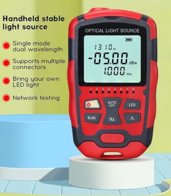 Optical Power Meter Fiber Optic Tester Tool Optical Fiber Light Source FC SC SM