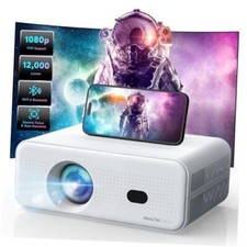  Electric Focus Mini Projector with 5G WiFi 6 and Bluetooth, Support FHD