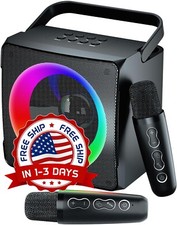 Altavoz port til Bluetooth Karaoke para adultos y ni os con 2 micr fonos US NEW