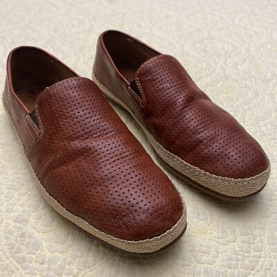H.S. Trask & Co. Leather Loafers Driving Moccasins Vibram Men s 8 1/2 M