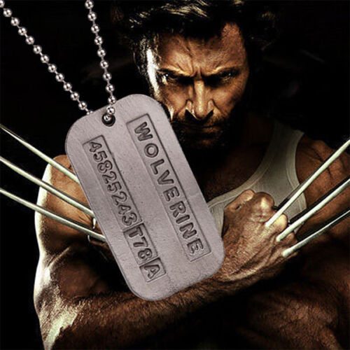 X-Men Wolverine James Logan Army Military Metal Alloy Tag Pendant Necklace Chain - Picture 1 of 1