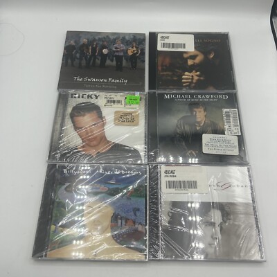 Collection of 6 Brand NEW CD's Billy Joel Josh Groban Ricky Martin Mike Crawford