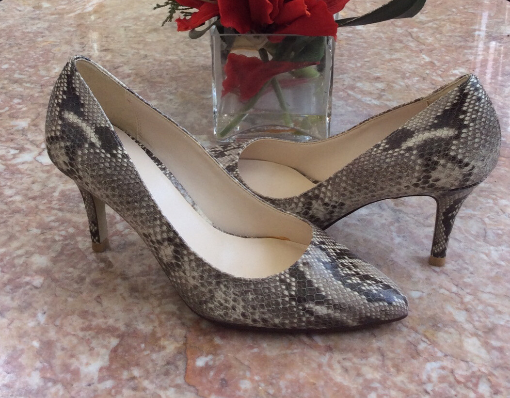 New Cole Haan Women's Classic Snakeskin Leather Pump Size 6B, MSRP