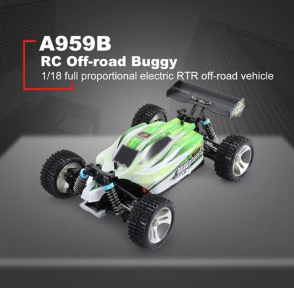 Wltoys A959-B 1/18 4WD Super High Speed Rc Car 70KM/H Rc Racing Off Road Buggy - Image 4 of 4