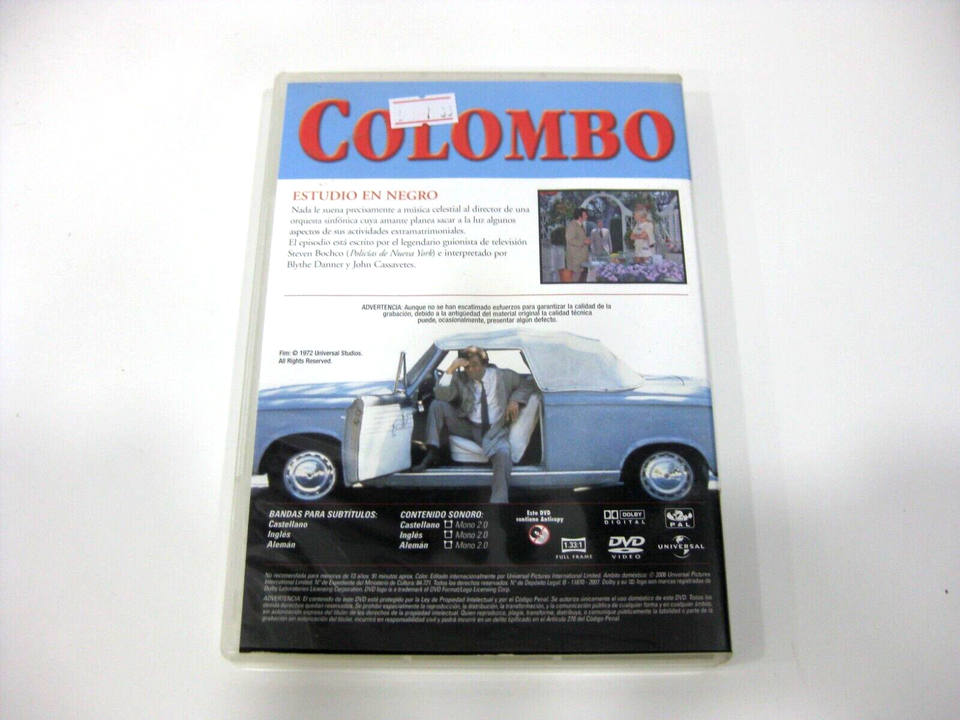 Columbo DVD Second Season Episode 1 (Box 84) | eBay
