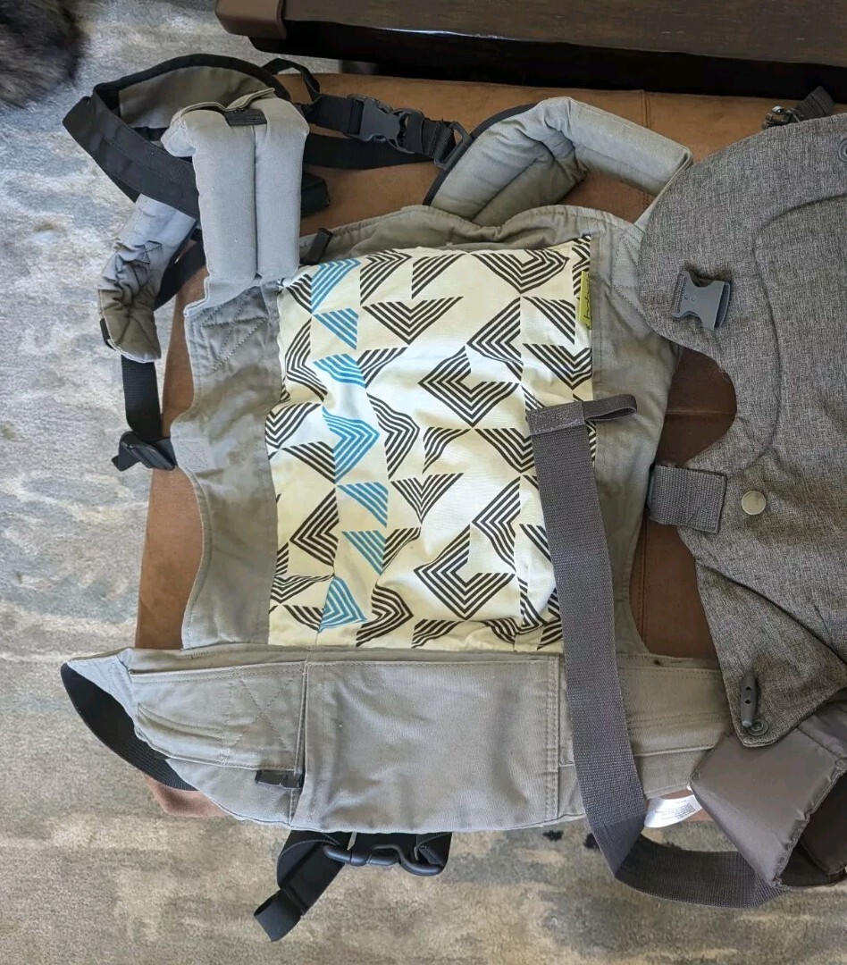 Boba Baby Carrier Vail Print Gray Holli Zollinger 7 - 45 lbs Infant Front Back-image