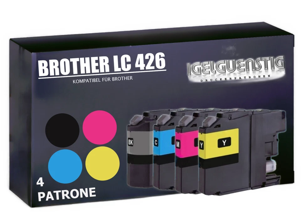 MARKENLOS 4 cartucce stampante compatibili Brother LC-426 MFC J4335DW J4340 DW J4540 DW DW XL