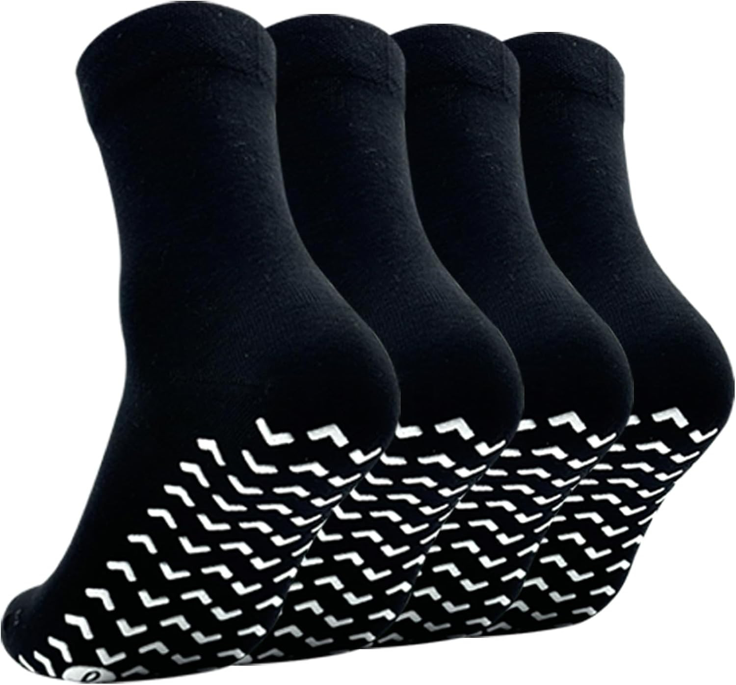 Non Slip Grip Socks for Men - anti Skid Crew Socks for Women for Hospital Elderl