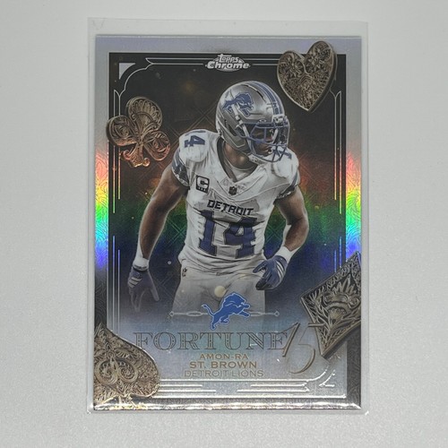 2025 Topps Chrome #F15-13 Amon-Ra St. Brown Fortune 15 Refractor