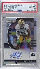 2020 Prizm Draft Picks Rookies Silver Troy Pride Jr #224 PSA 10 GEM MT Auto 8d2