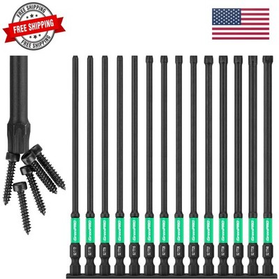 Torx Bit Set 14pc Impact Driver Bit Set, Magnetic Torx Screwdriver Set, 1/4 T...