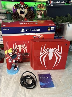 PlayStation 4 Pro Spider-Man 1Tb Amazing Red Console Bundle CIB & SEALED GAME