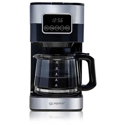 alpina Machine à Café Cafetière Filtre 1,5L/12 Tasses - Coffee Machine avec Affi - Photo 1/4