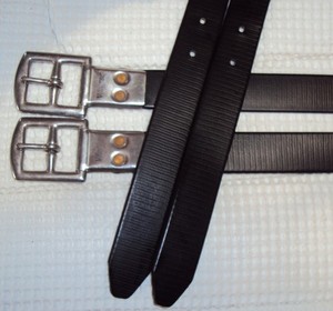 WINTEC Stirrup BLACK Leathers - SS Roller Buckles - 1" Wide x 54" Long - GREAT