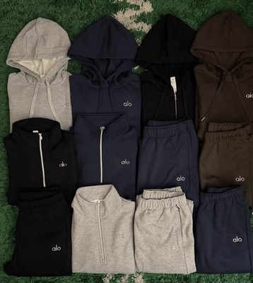 Alo Men's Tracksuit Set Hoodie & Pants, Zip Hooded, Multiple