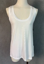 I.n.c. International Concepts Women's Luxe Scoop-Neck Tank Top White Small NWT's