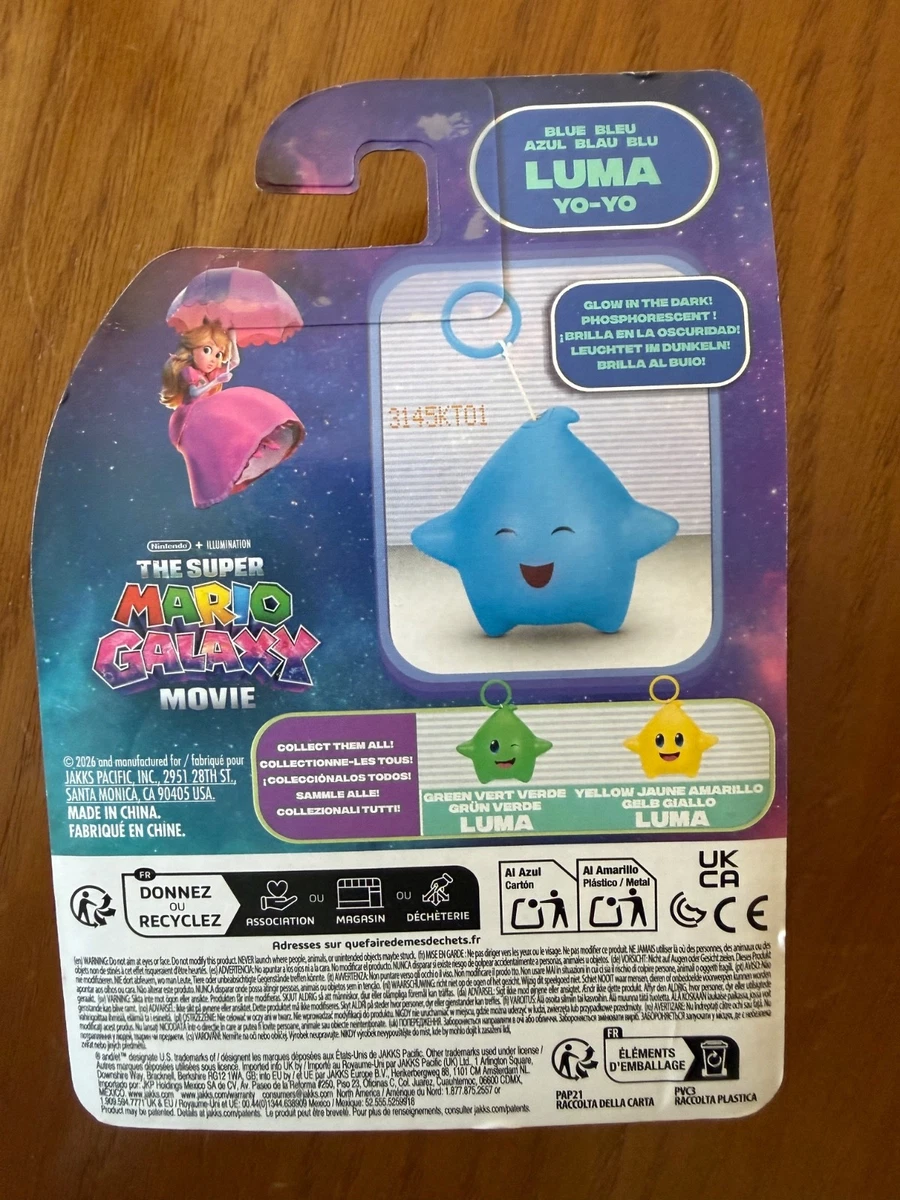 Super Mario Galaxy Movie – Yo-Yo Luma Azul – Jakks Pacific – Novo