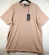 Image of Hugo Boss Cotton Jersey SS T-shirt Embroidered (Light Brown/Beige, 2XL)