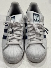 adidas Men’s Superstar Golf Shoes Size 7 White/Navy Stripe