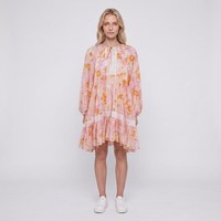 Maje Kleid Rosa Seide Floral Kurz Gr. 38 FR Damen MFPRO02510