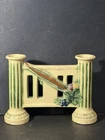 1923 Roseville Pottery Corinthian Double Column Gate Vase. Double Bud Vase