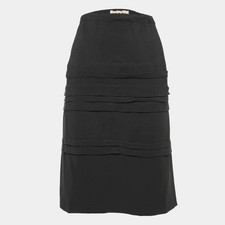 Marni Black Crepe Knee Length Skirt L