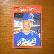Donruss 1990 Nolan Ryan #665 Texas Rangers Baseball Card Base Set