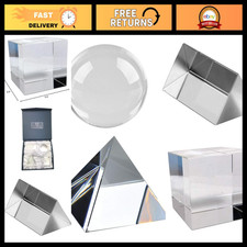 4-Piece Optical Crystal Photography Prism Set - 50mm Ball, Cube, 60mm Prism  Py