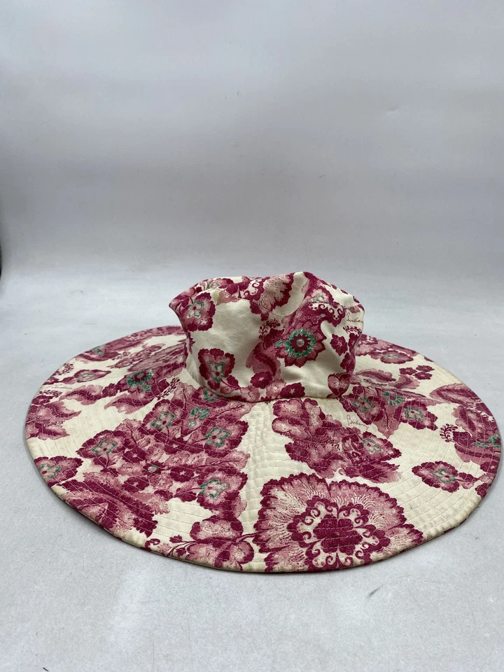Sombrero Burberry multicolor floral ala ancha para mujer Foto 2 de 4